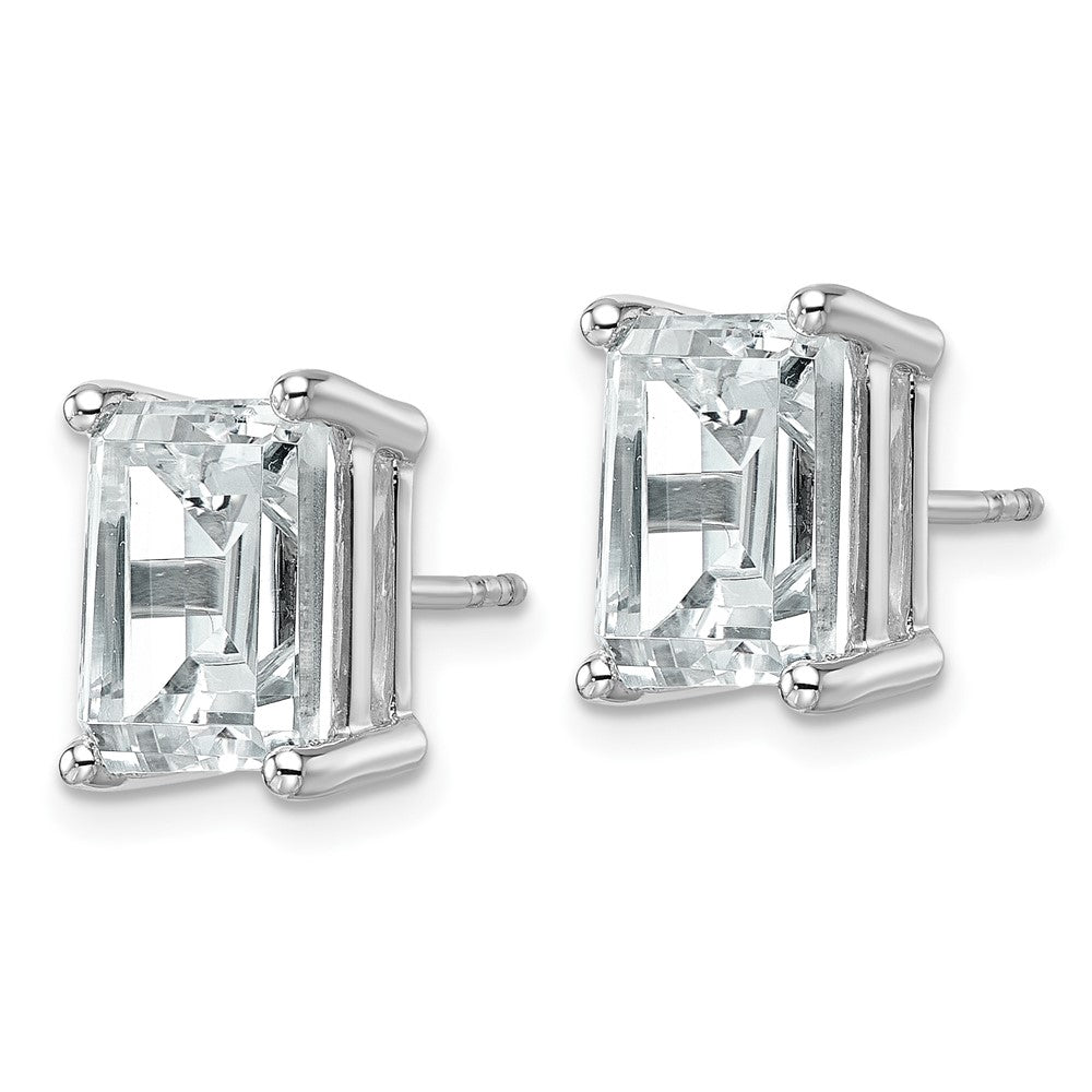 14kw 6 ctw Cert Lab Grown Dia VS+ F+ Emerald 4 Prong Hvy Wt Earring-EM8798-600C-WLD