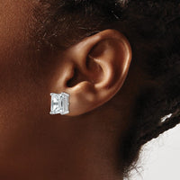 14kw 6 ctw Cert Lab Grown Dia VS/SI+ G+ Emerald 4 Prong Hvy Wt Earring-EM8798-600C-WLG