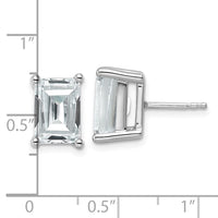 14kw 6 ctw Cert Lab Grown Dia VS/SI+ G+ Emerald 4 Prong Hvy Wt Earring-EM8798-600C-WLG