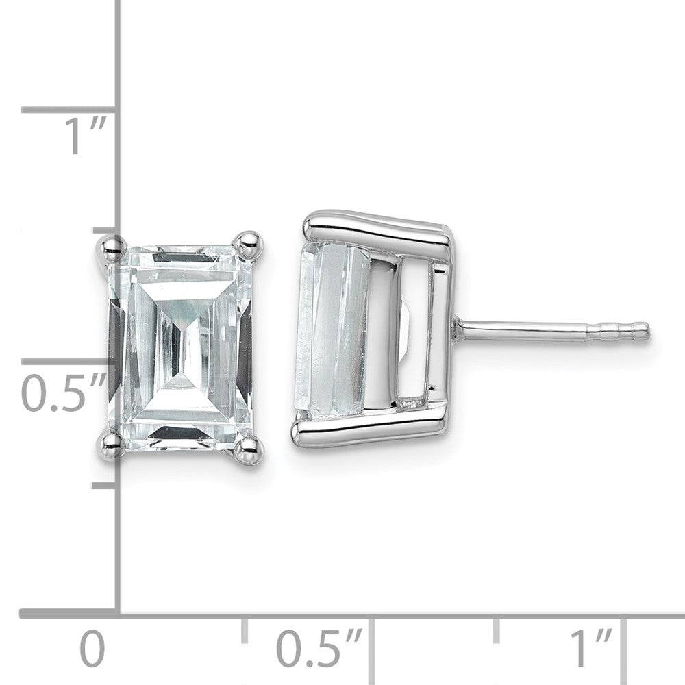 14kw 6 ctw Cert Lab Grown Dia VS+ F+ Emerald 4 Prong Hvy Wt Earring-EM8798-600C-WLD