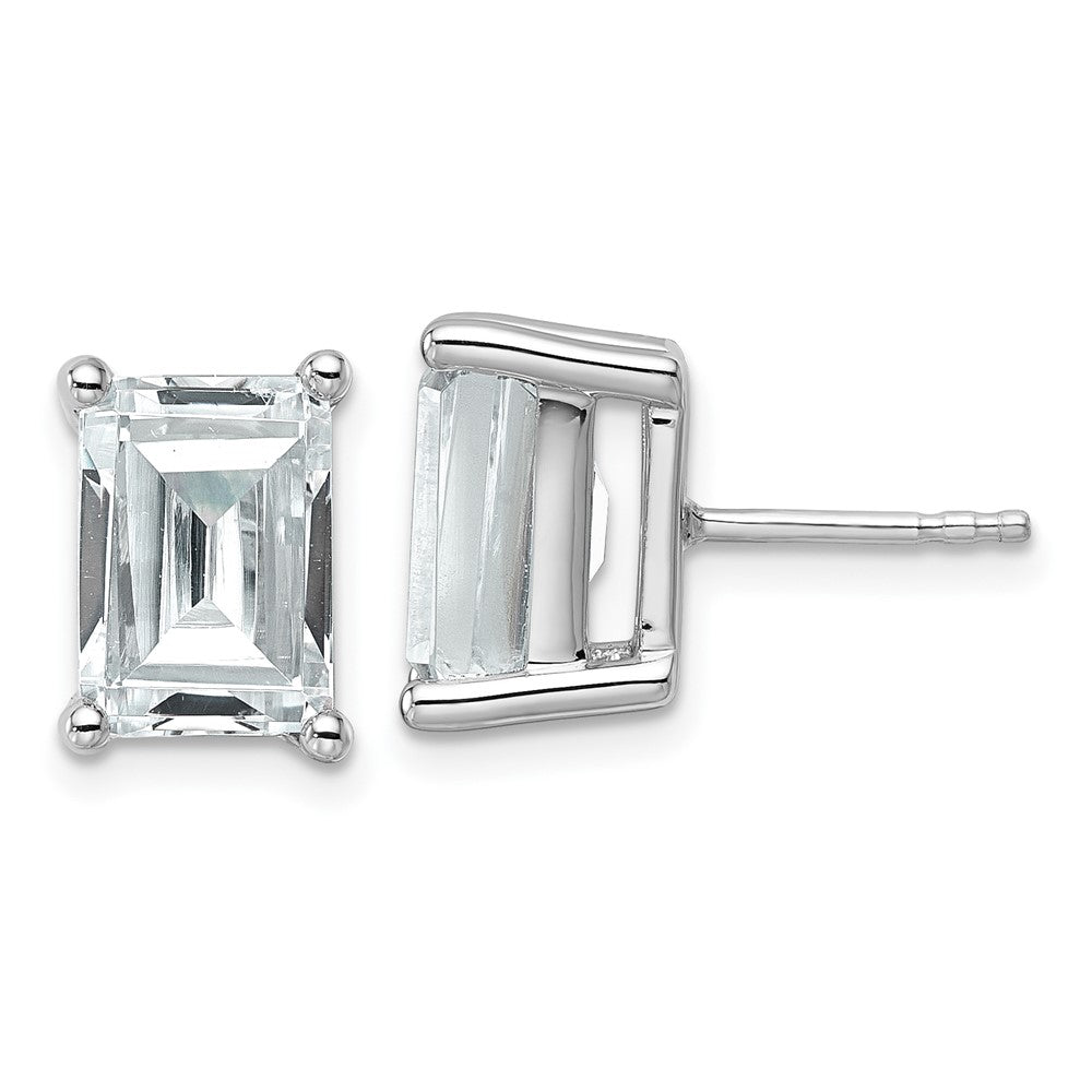 14kw 6 ctw Cert Lab Grown Dia VS/SI+ G+ Emerald 4 Prong Hvy Wt Earring-EM8798-600C-WLG
