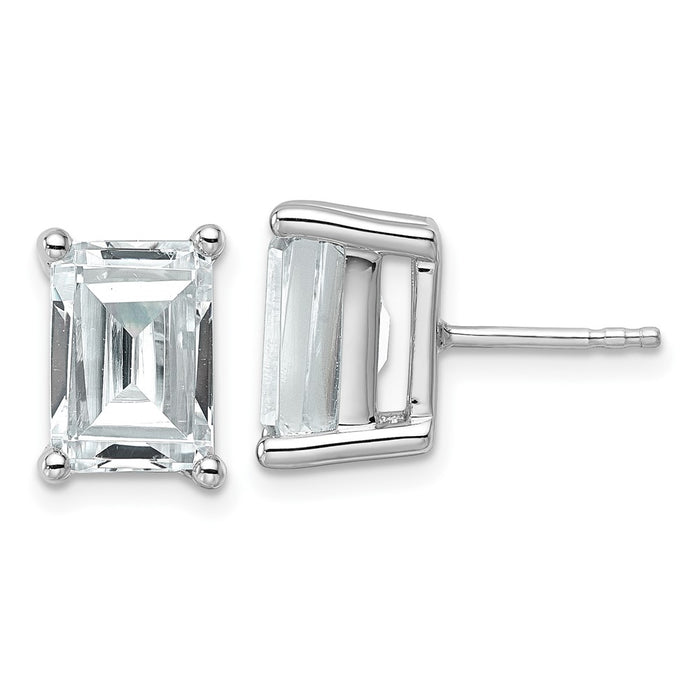 14kw 6 ctw Cert Lab Grown Dia VS/SI+ G+ Emerald 4 Prong Hvy Wt Earring-EM8798-600C-WLG