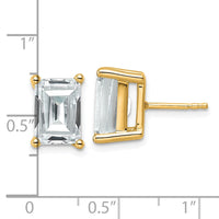 14ky 6 ctw Cert Lab Grown Dia VS+ F+ Emerald 4 Prong Hvy Wt Earring-EM8798-600C-LD
