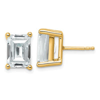 14ky 6 ctw Cert Lab Grown Dia VS/SI+ G+ Emerald 4 Prong Hvy Wt Earring-EM8798-600C-LG