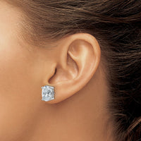 14kw 6 ctw Cert Lab Grown Dia VS/SI+ G+ Oval 4 Prong Hvy Wt Earring-EM8799-600C-WLG