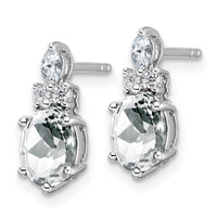 14K White Gold Diamond and White Topaz Post Earrings-EM9791-WT-017-WAA
