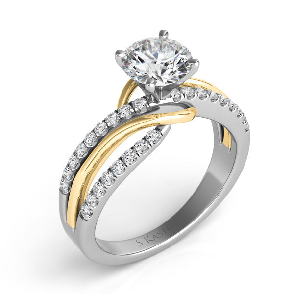 Yellow & White Gold Engagement Ring