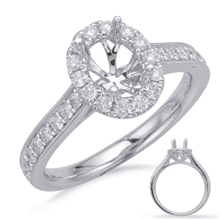 White Gold Halo Engagement Ring