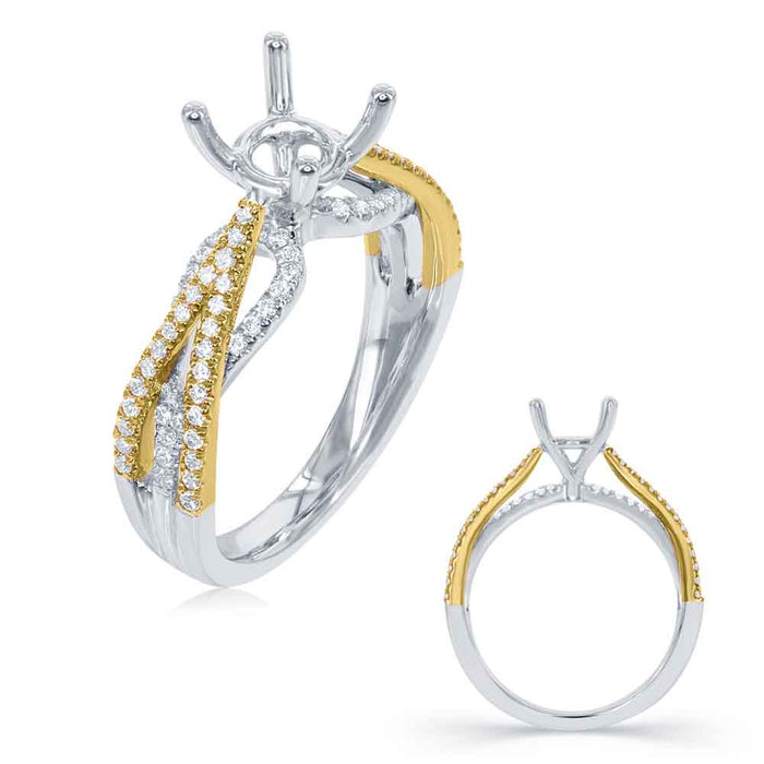Yellow & White Gold Engagement Ring