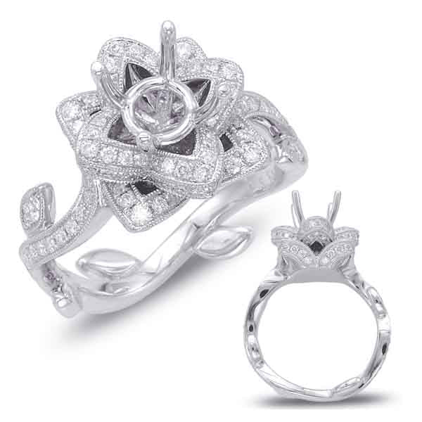 White Gold Halo Engagement Ring