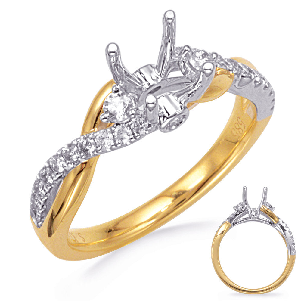 Yellow & White Gold Engagement Ring