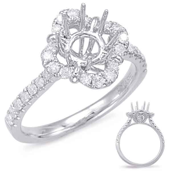 White Gold Halo Engagement Ring