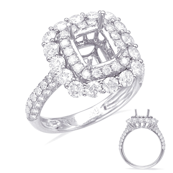 White Gold Halo Engagement Ring