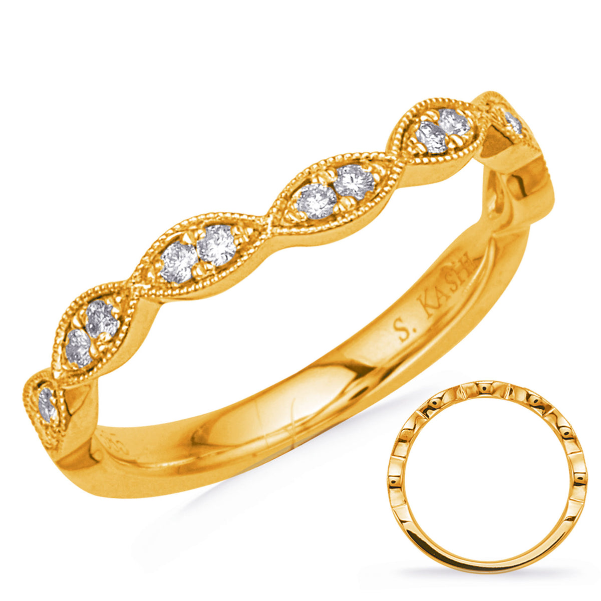 Yellow Gold Matching Band Curved