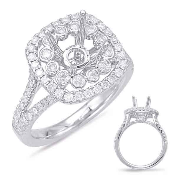 White Gold Halo Engagement Ring