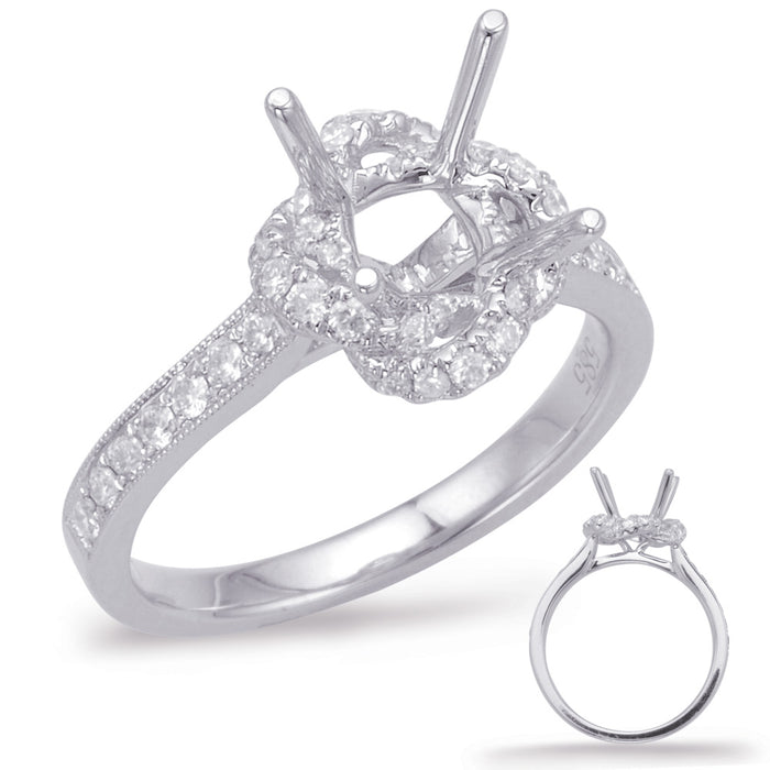White Gold Halo Engagement Ring