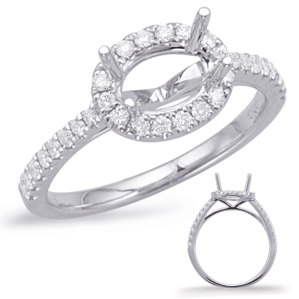 White Gold Halo Engagement Ring