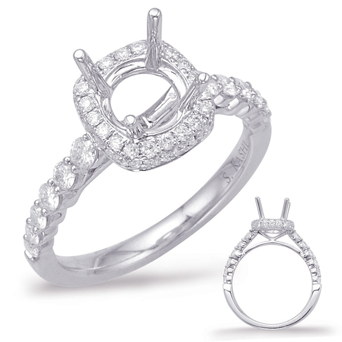 White Gold Halo Engagement Ring