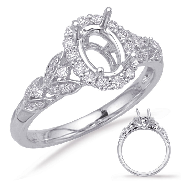 White Gold Halo Engagement Ring