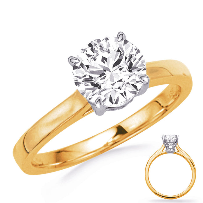 Yellow & White Gold Engagement Ring