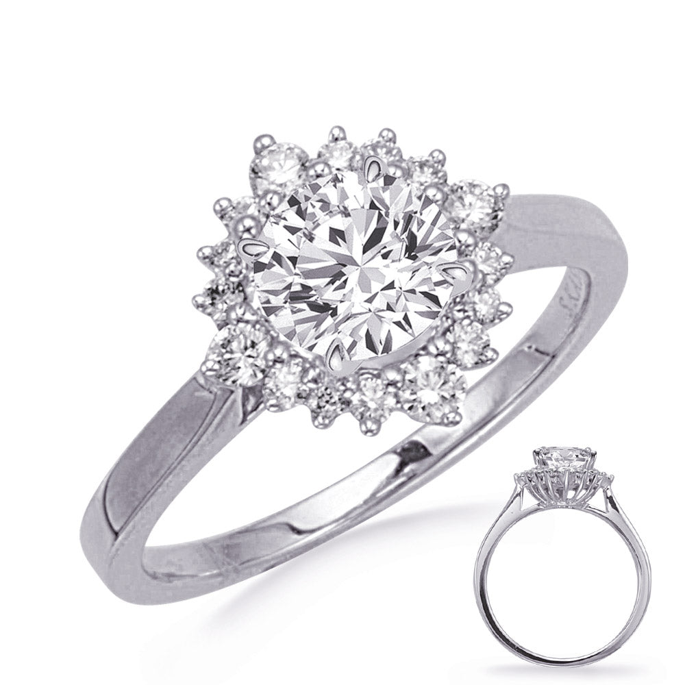 White Gold Diamond Engagement Ring