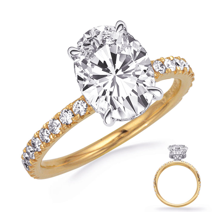 Yellow & White Gold Engagement Ring