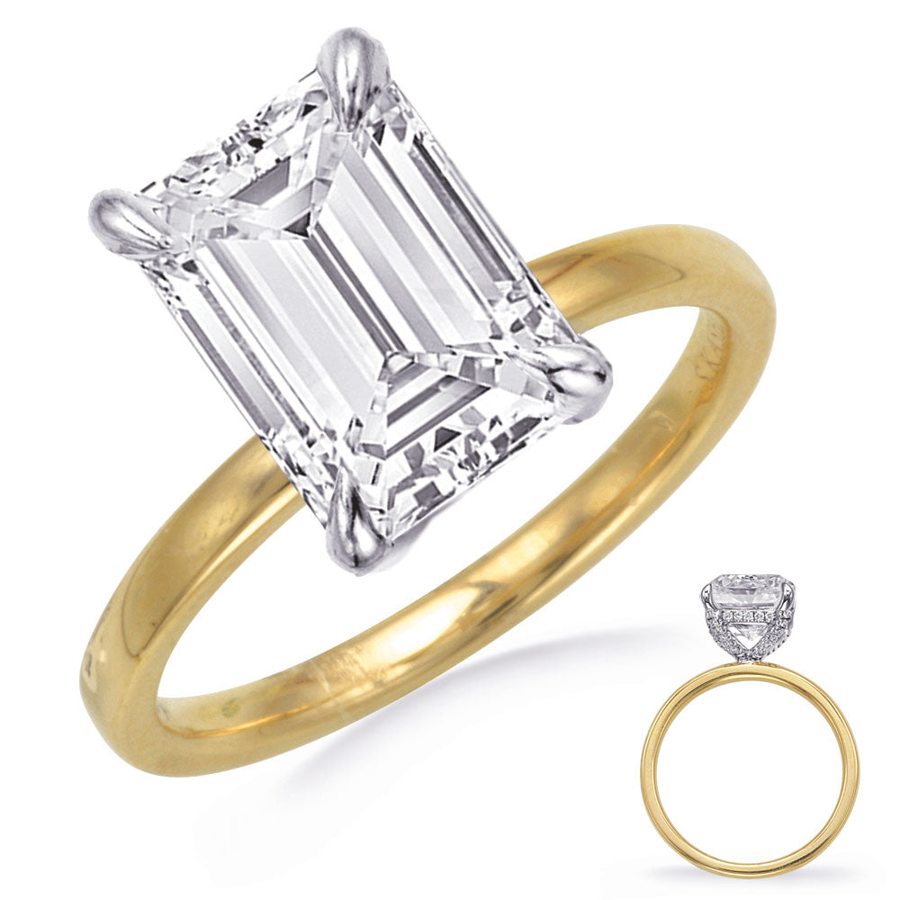 Yellow & White Gold Engagement Ring