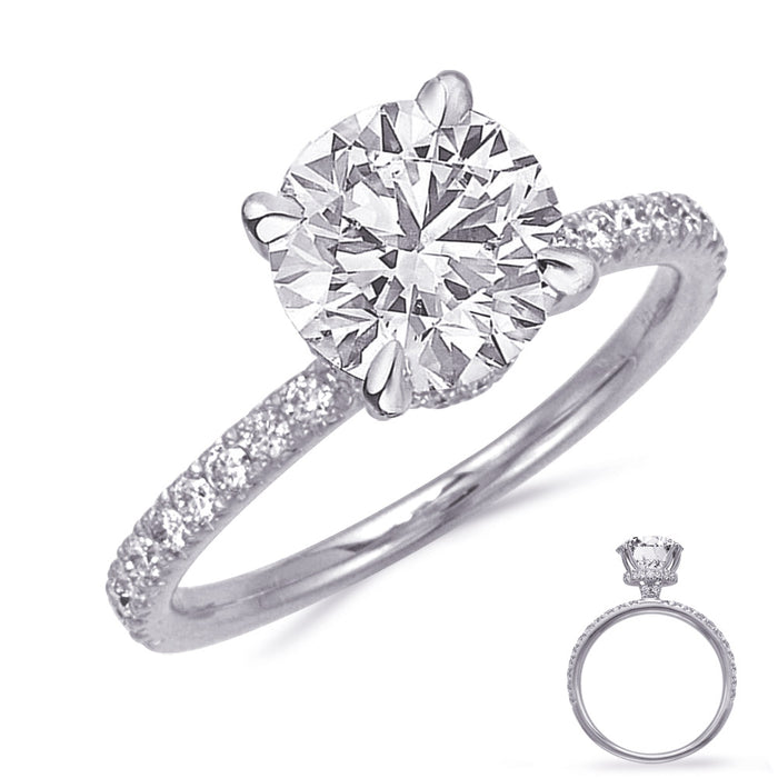  White Gold Engagement Ring