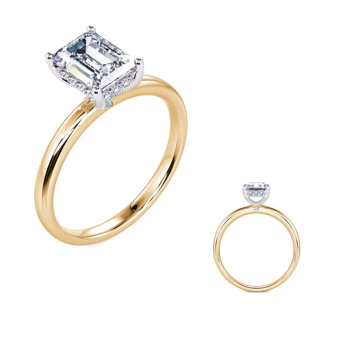 Yellow & White Gold Engagement Ring