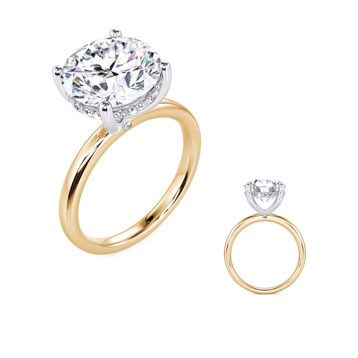 Yellow & White Gold  Engagement Ring