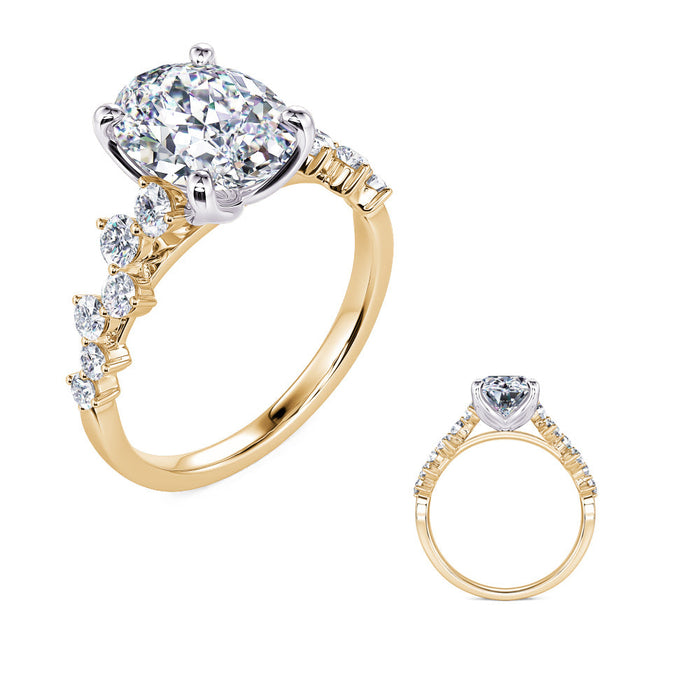 Yellow & White Gold Diamond Engagement