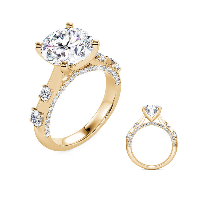Yellow Gold Diamond Engagment Ring