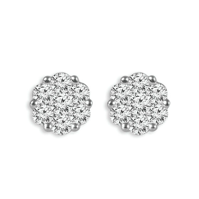 Diamond Fashion Earrings 1.50 ct tw 14k White Gold-ER1056TPKW