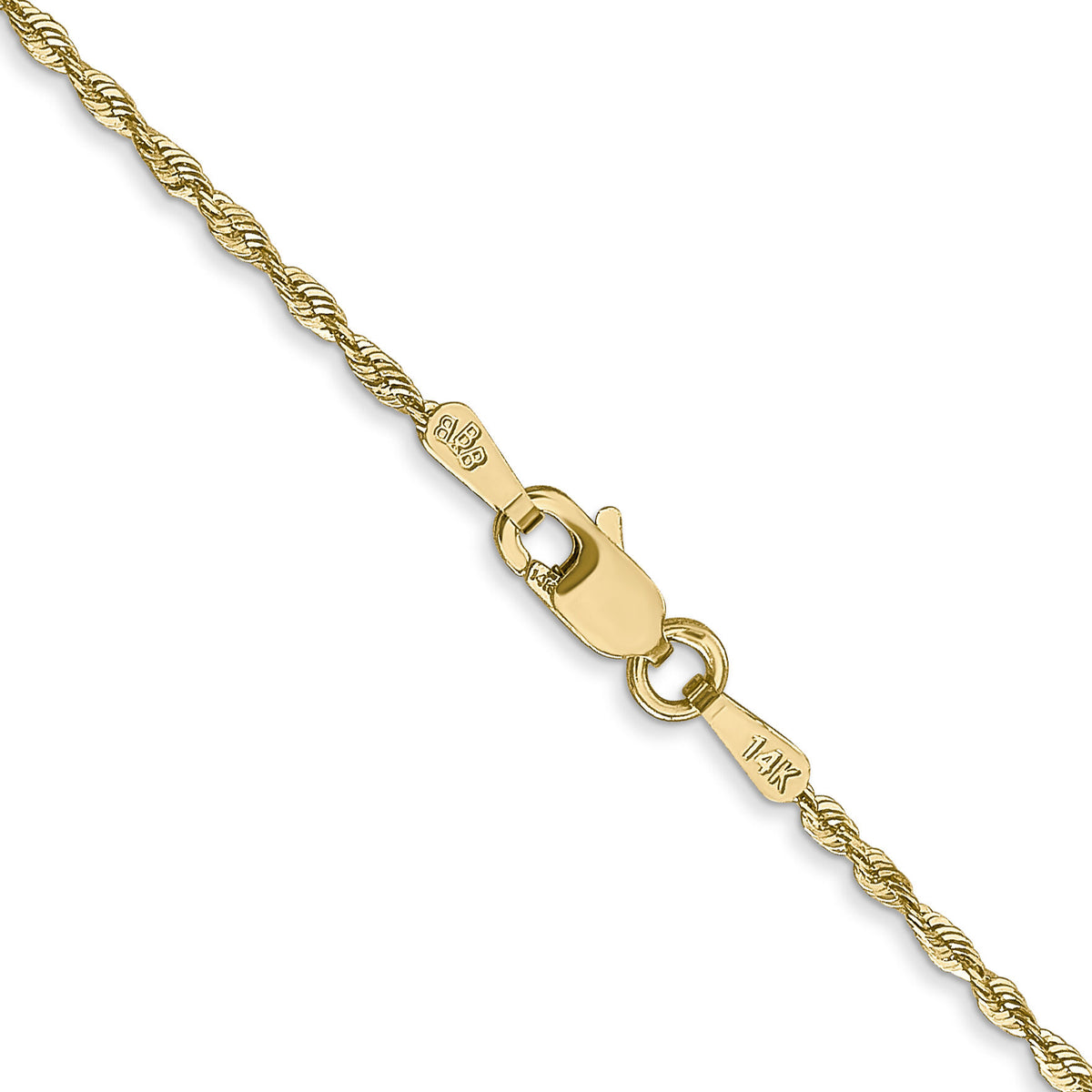 14k 1.5mm Ultra D/C Rope Chain-EXL012-18