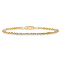 14k 2.0mm Ultra D/C Rope Chain Anklet-EXL016-9