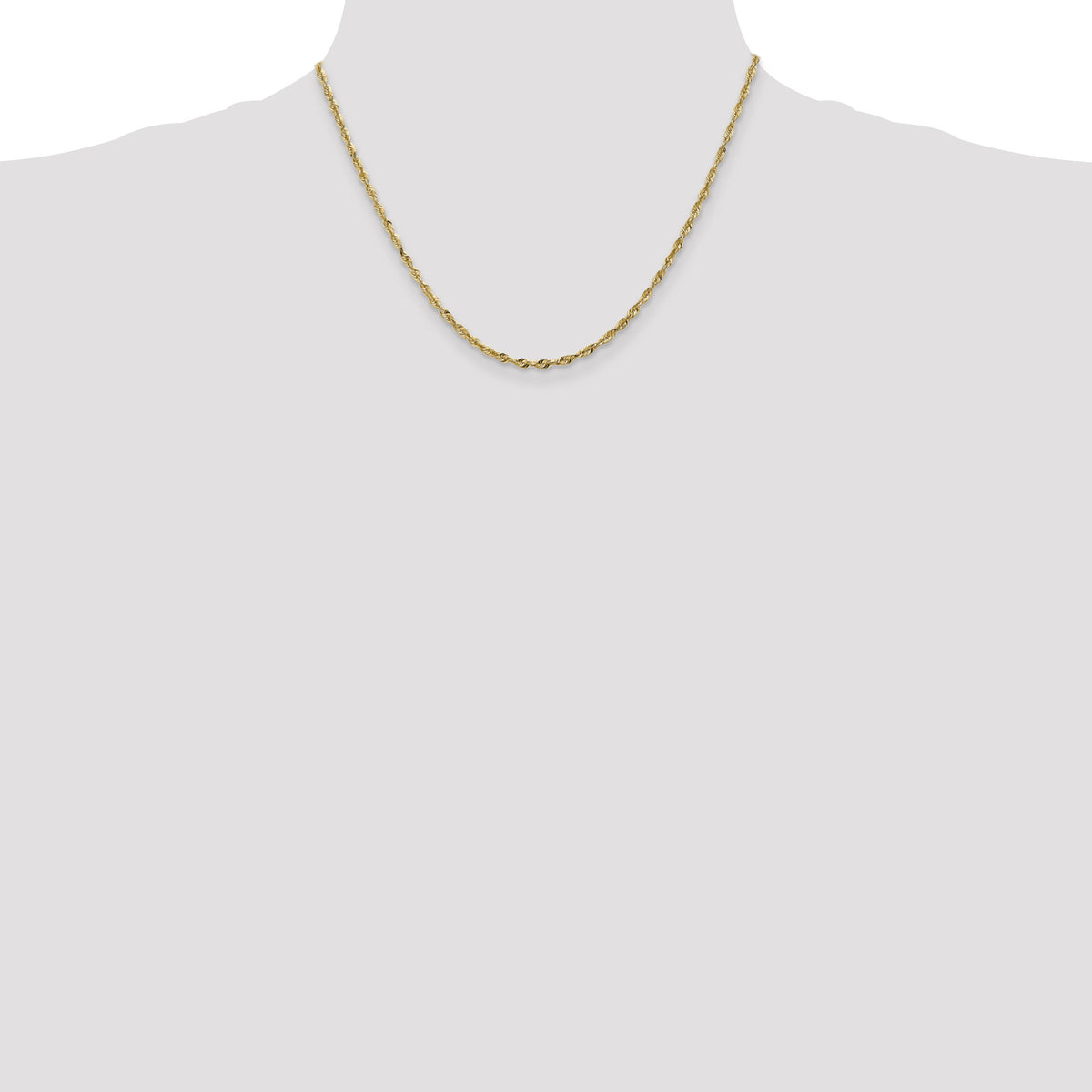 14k 2.5mm Ultra D/C Rope Chain-EXL021-18