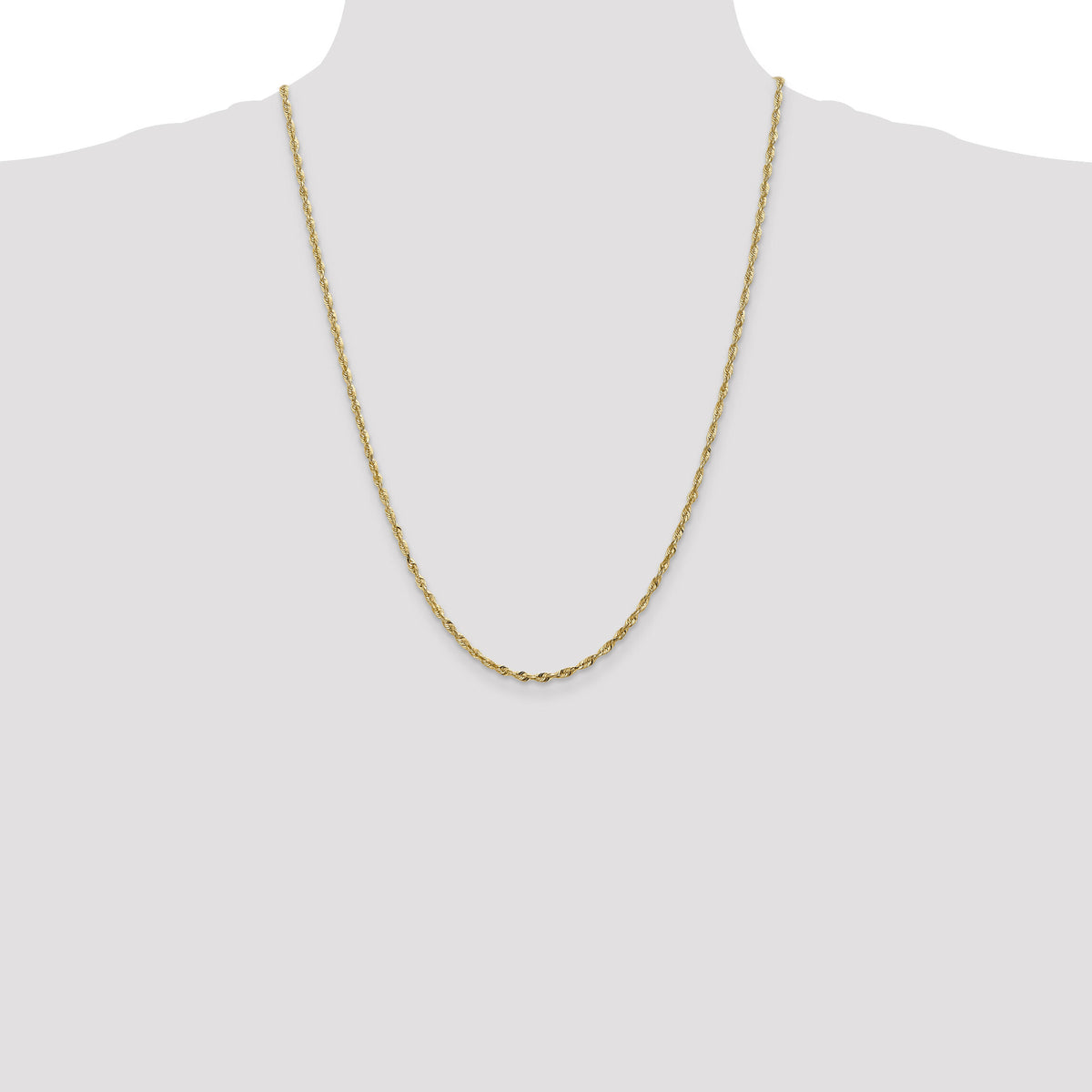 14k 2.5mm Ultra D/C Rope Chain-EXL021-24