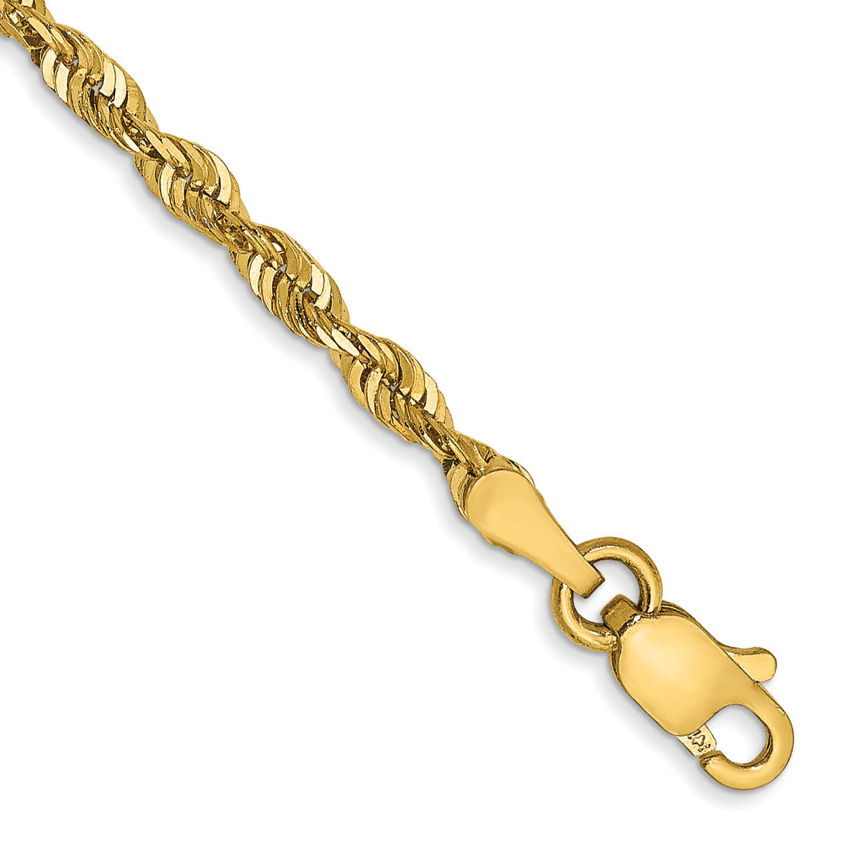 14k 2.5mm Ultra D/C Rope Chain-EXL021-7