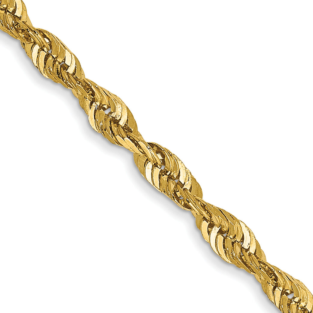 14k 2.5mm Ultra D/C Rope Chain-EXL021-18