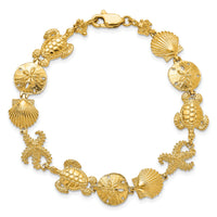 14k Sea Life Theme Bracelet-FB1111-7.25