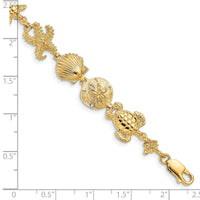 14k Sea Life Theme Bracelet-FB1111-7.25