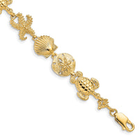 14k Sea Life Theme Bracelet-FB1111-7.25