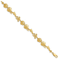 14k Seashore Theme Bracelet-FB1116-7.25