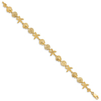 14k Seashell Theme Bracelet-FB1142-7.5