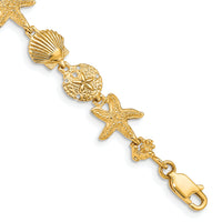 14k Seashell Theme Bracelet-FB1142-7.5