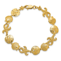 14k Seashell Theme Bracelet-FB1143-7.25