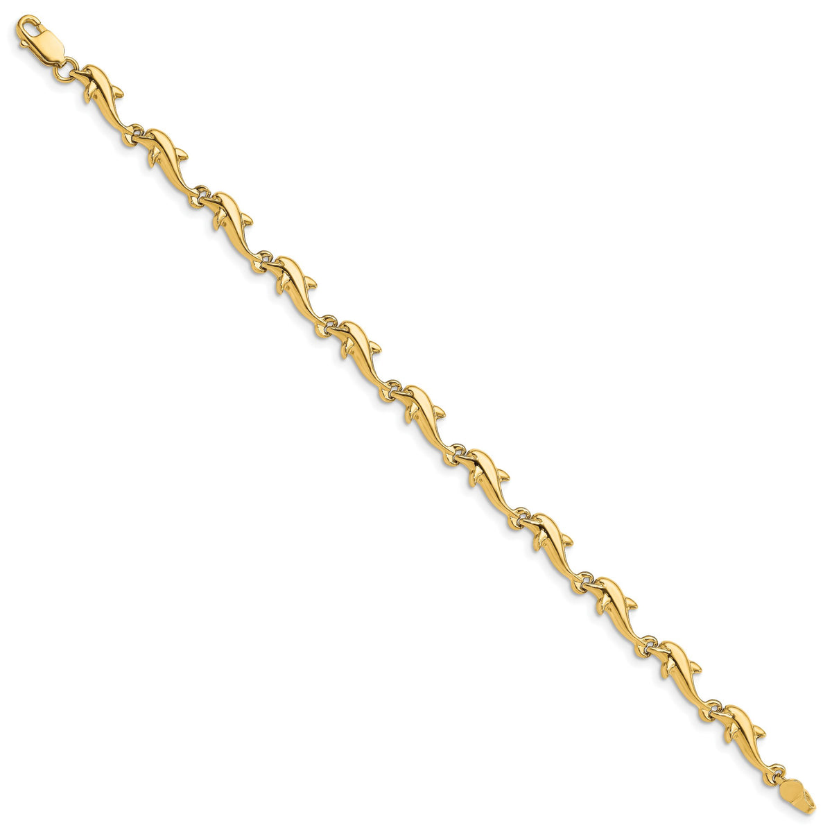 14k Dolphin Bracelet-FB1160-7