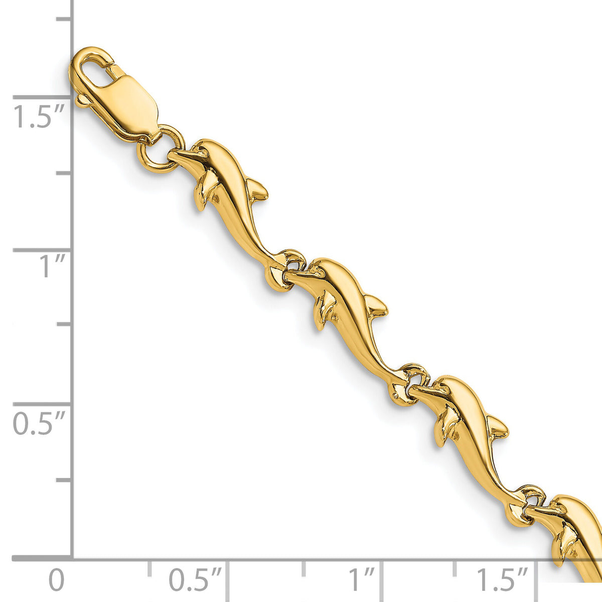 14k Dolphin Bracelet-FB1160-7