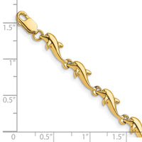 14k Dolphin Bracelet-FB1160-7