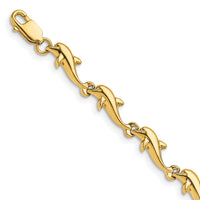 14k Dolphin Bracelet-FB1160-7